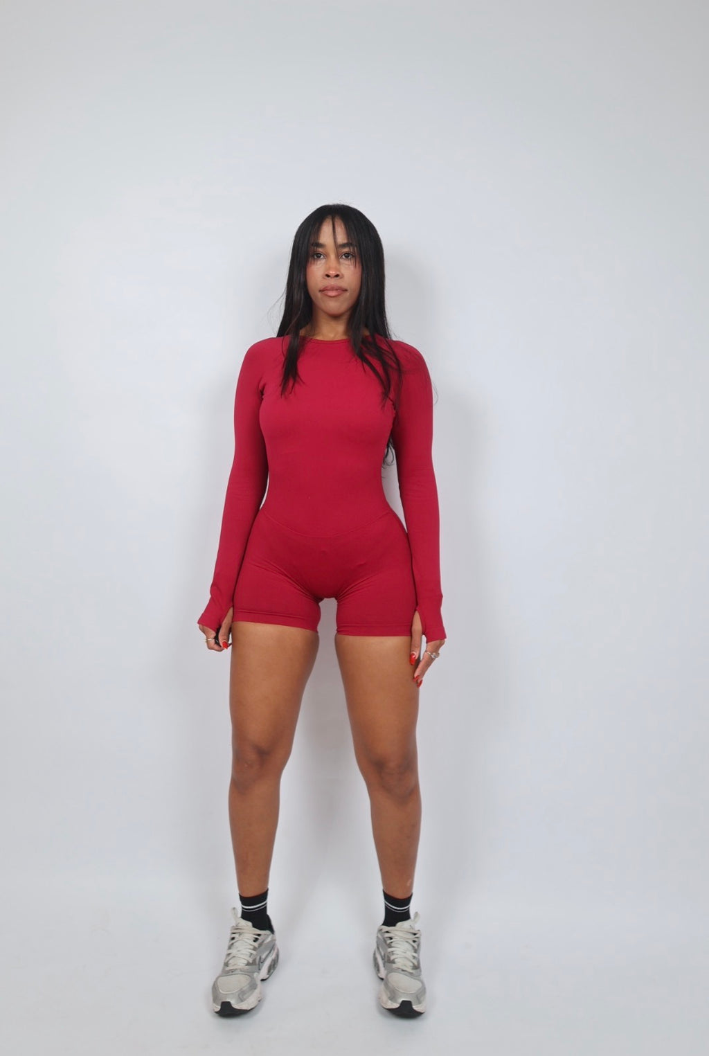 Wine Red Sculpt One-Piece